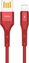 TOTUDESIGN BLA-060 Soft Series 3A 8-pins siliconen oplaadkabel, lengte: 1m (rood)