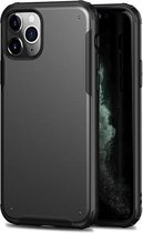 Voor iPhone 11 Pro Max Vierhoekige huid voelt schokbestendig TPU + pc-beschermhoes (zwart)