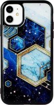 Voor iPhone 11 Pro Max Marble Series Stars Powder Dropping Epoxy TPU beschermhoes (Starry Sky Hexagon)