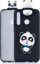 Voor Huawei Enjoy 9s 3D Cartoon Pattern Shockproof TPU Beschermhoes (Blue Bow Panda)