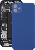 Glazen achterkant met imitatie van iP12 voor iPhone XR (blauw)