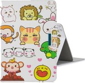Voor 8 inch Tablet PC Universele Gekleurde Tekening Horizontale Flip PU Lederen Case met Houder & Card Slot (Animal Expressions)