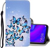 Voor Huawei Mate 30 Lite 3D Gekleurde Tekening Horizontale Flip PU Lederen Case met Houder & Kaartsleuven & Portemonnee (meerdere Vlinders)