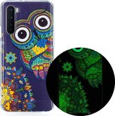 Voor OnePlus Nord Luminous TPU zachte beschermhoes (Blue Owl)