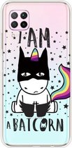 Voor Huawei P40 Lite schokbestendig geverfd transparant TPU beschermhoes (Batman)