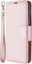 Samsung Galaxy A41 Hoesje - Mobigear - Excellent Serie - Kunstlederen Bookcase - Roségoud - Hoesje Geschikt Voor Samsung Galaxy A41