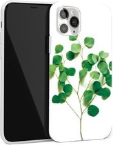 Glanzend plantpatroon TPU-beschermhoes voor iPhone 11 Pro (gras)