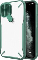 NILLKIN Cyclops PC + TPU beschermhoes met beweegbare standaard voor iPhone 12/12 Pro (groen)