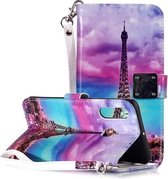 Magisch 3D Helder Gekleurd Tekening Patroon Horizontale Flip PU Leren Case met Houder & Kaartsleuven & Portemonnee & Fotolijst voor Galaxy A60 (Iron Tower)