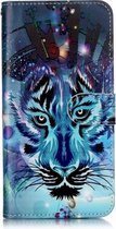 Olie Reliëf Gekleurd Tekening Patroon Horizontale Flip PU Leren Case met Houder & Kaartsleuven & Portemonnee & Fotolijst Voor Galaxy A60 / M40 (Tiger)