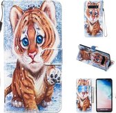 Leren beschermhoes voor Galaxy S10 Plus (Tiger)