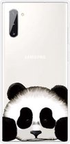 Voor Samsung Galaxy Note 10 Gekleurd tekeningpatroon Zeer transparant TPU beschermhoes (Panda)
