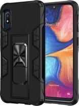 Voor Samsung Galaxy A10e Soldier Armor Shockproof TPU + PC Magnetische beschermhoes met houder (zwart)