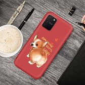 Voor Galaxy A91 & S10 Lite Cartoon Animal Pattern Shockproof TPU beschermhoes (Red Corgi)