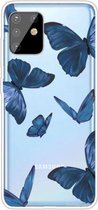 Voor Samsung Galaxy A81 / Note 10 Lite schokbestendig geverfd TPU beschermhoes (blauwe vlinder)