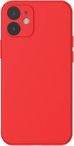 Voor iPhone 12 Baseus WIAPIPH61N-YT09 Vloeibare siliconen schokbestendige beschermhoes (rood)