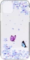 Stijlvol en mooi patroon TPU-valbeschermingshoes voor iPhone 11 Pro Max (bloemvlinder)