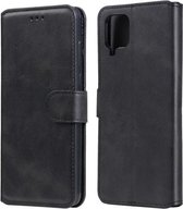 Voor Samsung Galaxy A12 5G klassieke kalfsstructuur PU + TPU horizontale flip lederen tas, met houder en kaartsleuven en portemonnee (zwart)