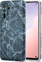 Voor Huawei Nova 7 SE TPU glanzend marmerpatroon IMD beschermhoes (donkergrijs)