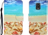 Voor Xiaomi Redmi Note 9 Pro Gekleurde Tekening Horizontale Flip Leren Case met Houder & Kaartsleuf & Portemonnee (Pentagram)