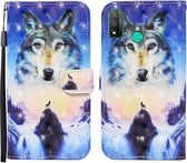 Voor Huawei P smart 2020 3D Geschilderd Patroon Horizontale Flip Leren Case met Houder & Portemonnee & Kaartsleuf & Lanyard (Sunrise Wolf)