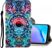 Voor Vivo Y17 / Y12 / Y15 3D Gekleurde Tekening Horizontale Flip PU Leren Case met Houder & Kaartsleuven & Portemonnee (Mandala)
