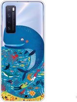 Voor Huawei nova 7 Pro 5G schokbestendig geverfd TPU beschermhoes (walvis zeebodem)