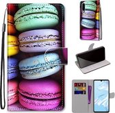 Voor Huawei P30 Gekleurde Tekening Cross Textuur Horizontale Flip PU Lederen Case met Houder & Kaartsleuven & Portemonnee & Lanyard (Kleurrijke Taarten)