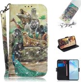 Voor Galaxy S20 Ultra 3D Formule Patroon Magnetische Aantrekkelijkheid Horizontale Flip Leren Case met Lanyard, Ondersteuning Houder & Kaartsleuf & Portemonnee (Zoo)