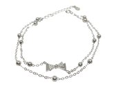 zilveren armband Londen met 12 cubic zirkonia | armband dames zilver | Lengte verstelbaar 17-19cm | Zilverana | 925 zilver