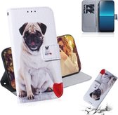 Voor Sony Xperia L4 Gekleurde tekening Horizontale flip lederen tas met houder & kaartsleuf & portemonnee (pug)