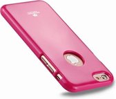 GOOSPERY JELLY CASE voor iPhone 6 & 6s TPU Glitterpoeder Valbestendige beschermhoes aan de achterkant (magenta)