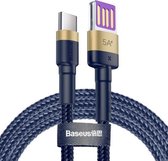 Baseus 40W Type-C / USB-C HW Dubbelzijdige blinde snelle oplaadkabel, lengte: 1m (goud)