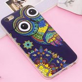 Voor iPhone 6 & 6s Noctilucent IMD Owl Pattern Soft TPU Back Case Protector Cover