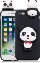 Voor iPhone SE 2020 & 8 & 7 3D Cartoon Pattern Shockproof TPU beschermhoes (Red Bow Panda)