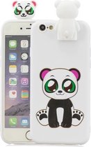 Voor iPhone 6 Cartoon schokbestendige TPU beschermhoes met houder (Panda)