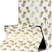 Voor Amazon Fire HD 8 (2020) Geschilderd patroon Horizontale flip lederen hoes met houder (ananas)