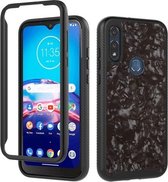 Voor Motorola Moto E (2020) 3-in-1-kaart PC + TPU schokbestendige beschermhoes (zwart shell-patroon)