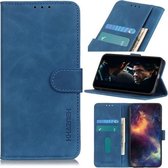 Voor Geschikt voor Xiaomi Mi 11 KHAZNEH Retro textuur PU + TPU horizontale flip lederen tas met houder & kaartsleuven & portemonnee (blauw)