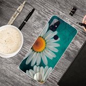 Voor OnePlus Nord N10 5G schokbestendig geverfd transparant TPU beschermhoes (chrysant)