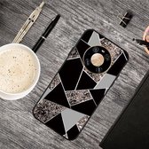 Voor Huawei Mate 40 Frosted Fashion Marble Shockproof TPU beschermhoes (Black Gold Triangle)