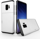 Voor Galaxy S9 TPU + pc Dropproof beschermende achterkant van de behuizing met kaartsleuf (wit)