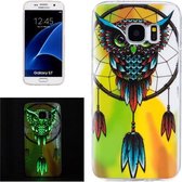 Voor Galaxy S7 / G930 Noctilucent Owl Pattern IMD Vakmanschap Zachte TPU beschermhoes