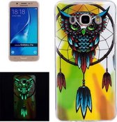 Voor Galaxy J7 (2016) / J710 Noctilucent Uil Patroon IMD Vakmanschap Soft TPU Cover Case