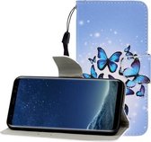 Voor Galaxy S8 Plus Gekleurde tekening Horizontale flip lederen tas met houder & kaartsleuf & portemonnee (veel vlinders)