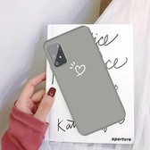 Voor Galaxy A91 / S10 Lite (2020) Three Dots Love-heart Pattern Colorful Frosted TPU telefoon beschermhoes (grijs)