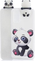 Voor Galaxy A71 schokbestendige Cartoon TPU beschermhoes (Panda)