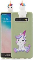 Voor Galaxy Note 8 Cartoon schokbestendige TPU beschermhoes met houder (eenhoorn)
