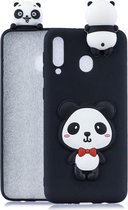 Voor Galaxy M30 3D Cartoon Pattern Shockproof TPU beschermhoes (Red Bow Panda)