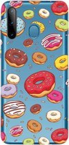 Voor Galaxy A11 / M11 schokbestendig geverfd transparant TPU beschermhoes (donuts)